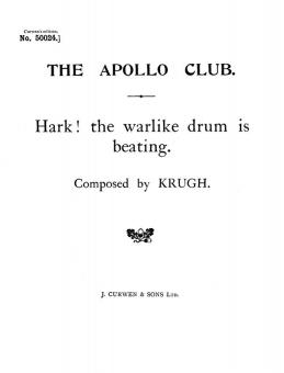 Krugh Hark! The Warlike Drum Is Beating SATB Tonic Solfa 