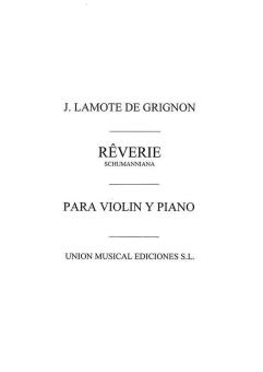 Reverie Schumanniana For Violin And Piano 