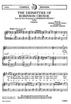 Linley, T The Departure Of Robinson Crusoe Unison/Piano 
