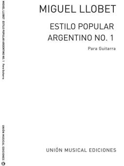 Estilo Popular Argentino No.1 For Guitar 