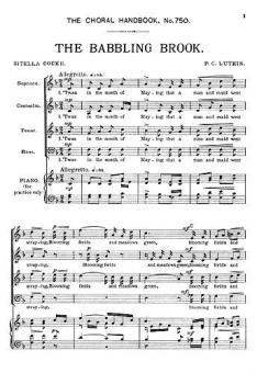 Lutkin The Babbling Brook SATB 