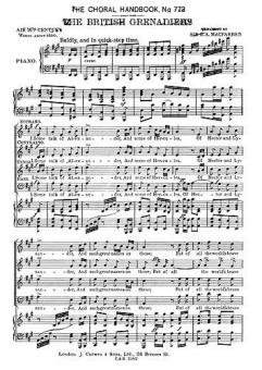 Macfarren British Grenadiers SATB 