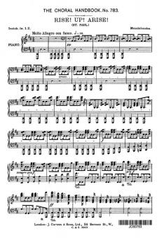 Mendelssohn Rise! Up! Arise! SATB 
