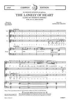 Nelson, H The Lonely Of Heart SSA/Piano 