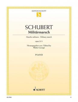 Militärmarsch D-Dur op. 51/1 D 733/1 Standard