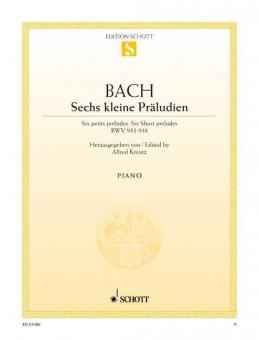 Sechs kleine Präludien BWV 933-938 Standard