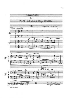 Concerto for Piano and Double String Orchestra 