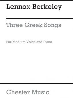 Three Greek Songs Op. 38 