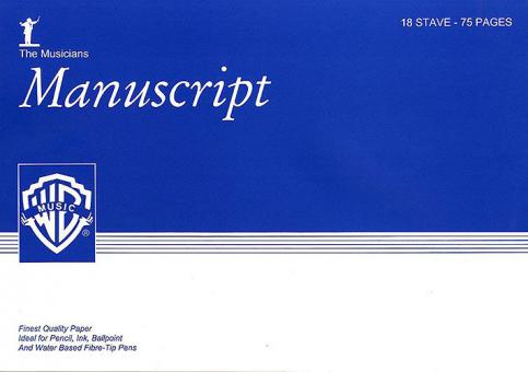The Musicians Manuscript: 18 Stave - 75 Pages 