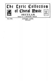 Baynon, A Autumn Song Unison 