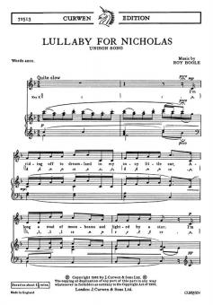 Boole , R Lullaby For Nicholas Unison/Piano 