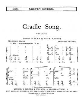 Brahms Cradle Song SATB 