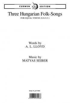 Three Hungarian Folk-Songs 