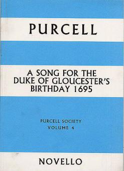 Song for The Duke Of Gloucester's Birthday 1695 