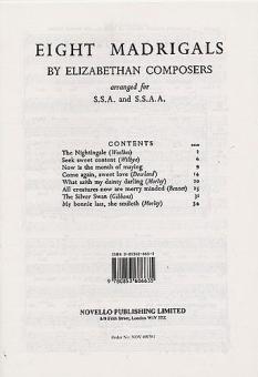 8 Madrigals By Elizabethan Composers 
