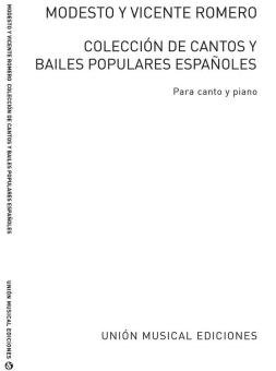 Romero Coleccion De Cantos Y Bailes Populares Espanoles Vol.1 Piano 