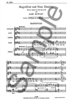 Magnificat & Nunc Dimittis In D 