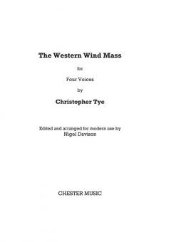 The Western Wind Mass 