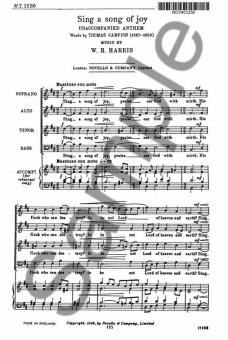 Sing A Song of Joy 