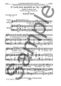 O Lord, How Manifold Are Thy Works 