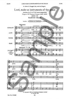 Lord, Make Us Instruments Of Thy Peace 