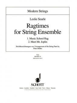 Ragtimes for String Ensemble Standard