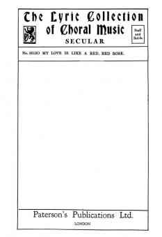 My Love Is Like A Red, Red Rose 