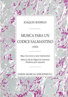 Musica Para Un Codice Salmantino (SATB/Orchestra) 