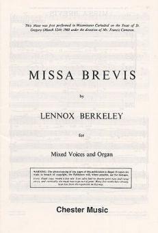 Missa Brevis Op. 57 (Original Latin Version) 