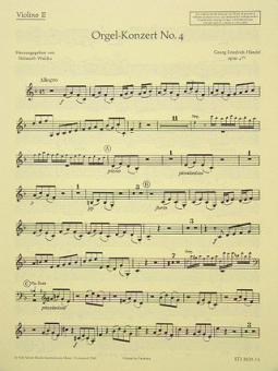 Orgel-Konzert Nr. 4 F-Dur op. 4/4 HWV 292 Standard