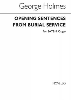 Opening Sentences From The Burial Service 