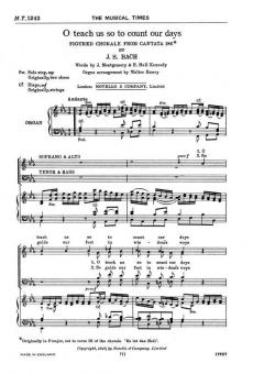 O Teach Us So To Count Our Days 