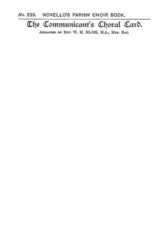 The Communicant's Choral Card 