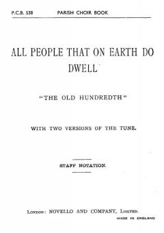 All People That On Earth Do Dwell 