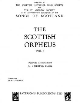 The Scottish Orpheus Collection Vol.1-voice/Piano (Arr. by Diack) 