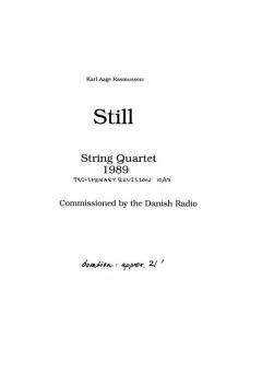 String Quartet No. 4 "Still" (1989) 