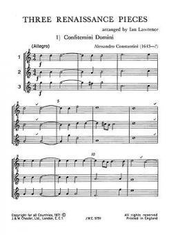 Three Renaissance Pieces (Junior Music Stage 2) 