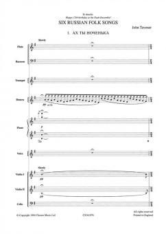 Six Russian Folksongs - Score Only 