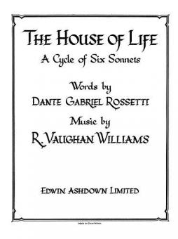 Vaughan Williams, Ralph House of Life for Voice and Piano 