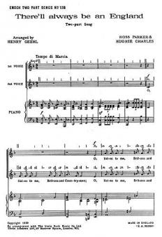 There'll Always Be An England 2-Part And Piano 