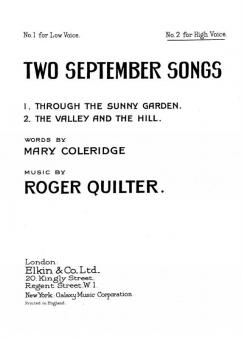 Two September Songs Op. 18 Nos. 5 and 6 