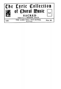 Bach The Lord Will Not Suffer Thy Foot To Be Moved SATB 