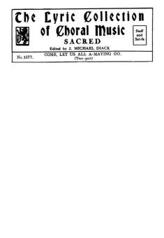 Come Let Us All A-maying Go 