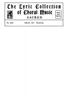 Mendelssohn Hear My Prayer Unison 