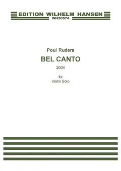 Ruders Bel Canto For Violin Solo 