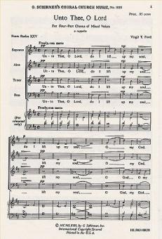 Unto Thee, O Lord 