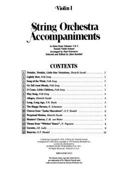 String Orchestra Accompaniments Vol. 1 & 2 