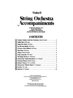 String Orchestra Accompaniments Vol. 1 & 2 