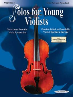Solos For Young Violists Vol. 5 - Viola Part And Piano Accompanied 