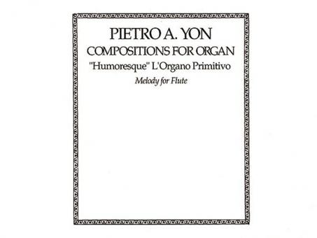 Humoresque 'L'organo Primitivo' (Toccatino for Flute) 